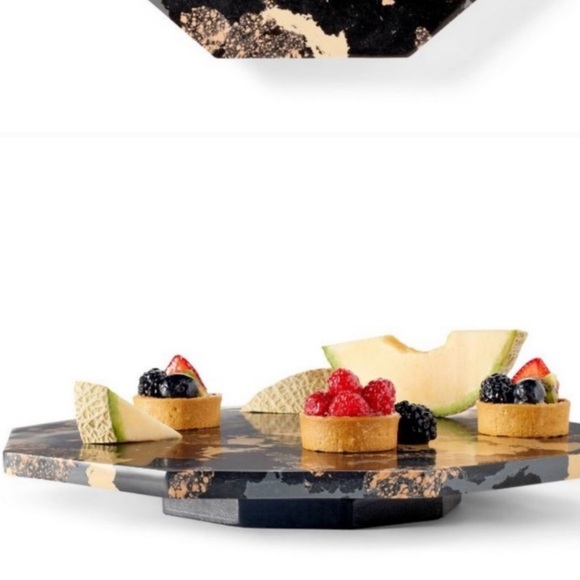 DVF for Target Marble Stone Lazy Susan Serving Stand Diane Von Furstenberg - Picture 3 of 5